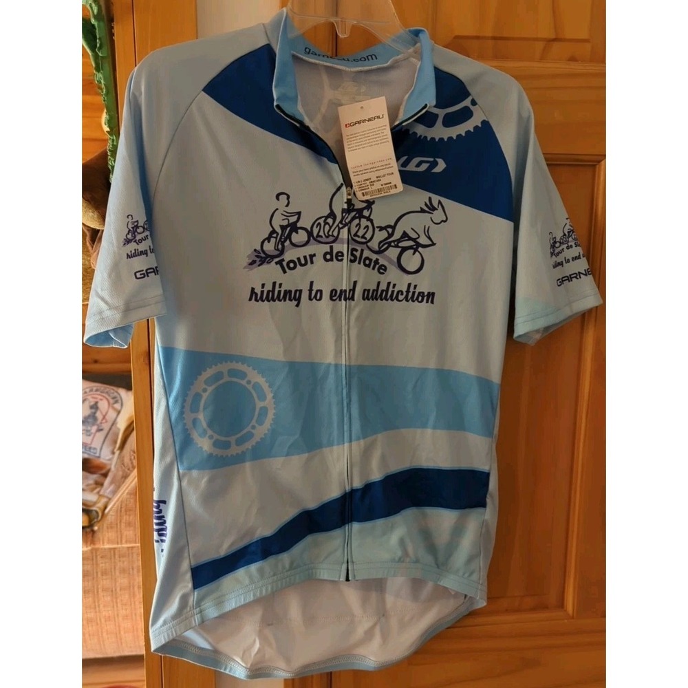 NWT Louis Garneau Tour De Slate Ride To Addiction VT Cycling Jersey Shirt Mens L